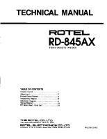 Rotel RD-845AX - Technical manual 